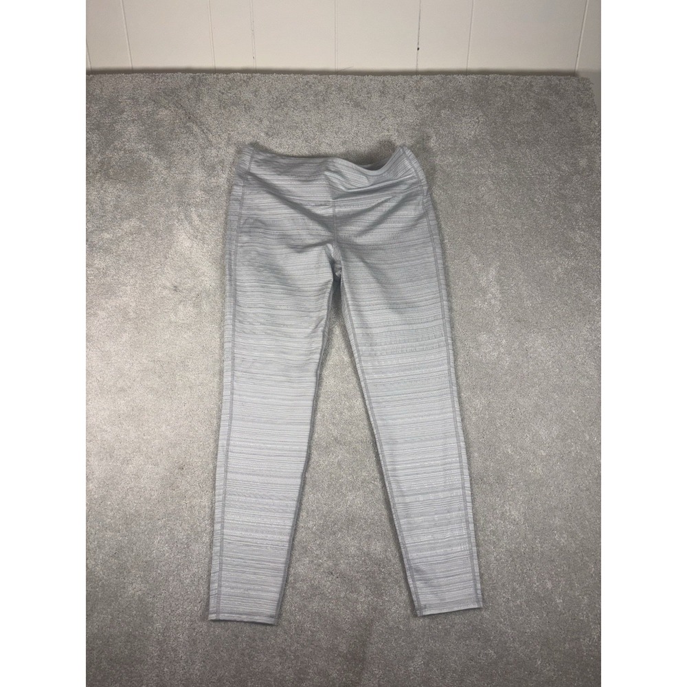 Athleta High Rise Jacquard Chaturanga 7/8 Tight Size XL EUC Cream‎ Stripe Yoga